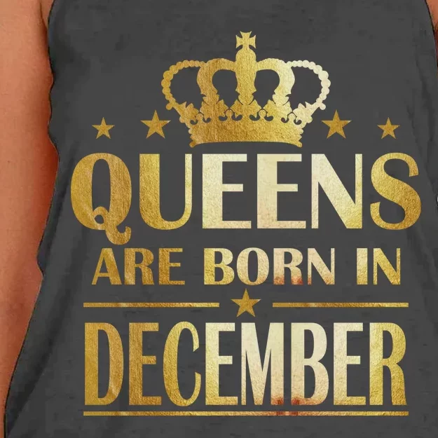 Limited Edition Queens Are Born In December Women's Knotted Racerback Tank