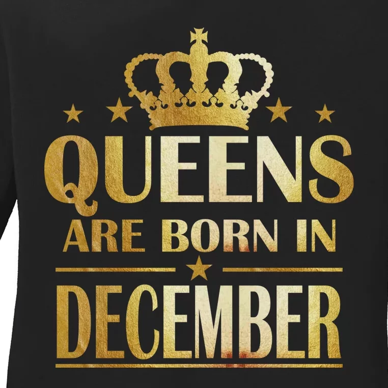 Limited Edition Queens Are Born In December Ladies Long Sleeve Shirt