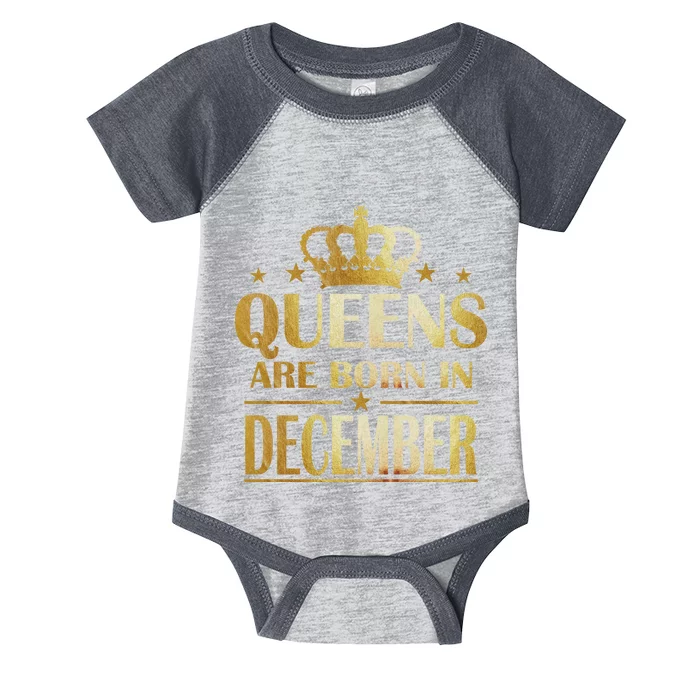 Limited Edition Queens Are Born In December Infant Baby Jersey Bodysuit