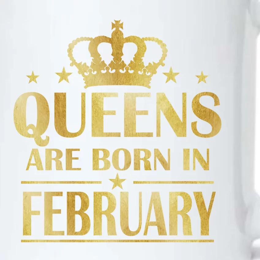 Limited Edition Queens Are Born In February Gold Print Black Color Changing Mug