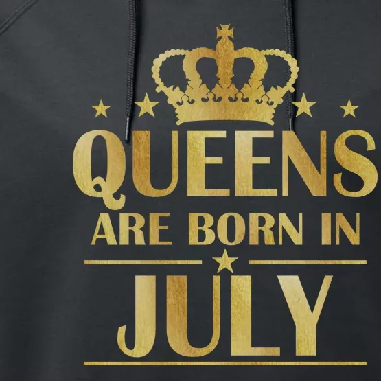 Limited Edition Queens Are Born In July Performance Fleece Hoodie