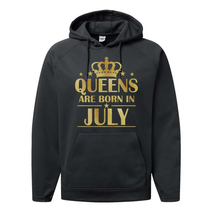 Limited Edition Queens Are Born In July Performance Fleece Hoodie