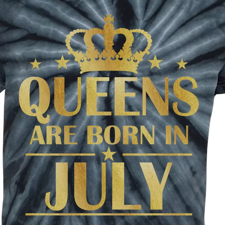 Limited Edition Queens Are Born In July Kids Tie-Dye T-Shirt