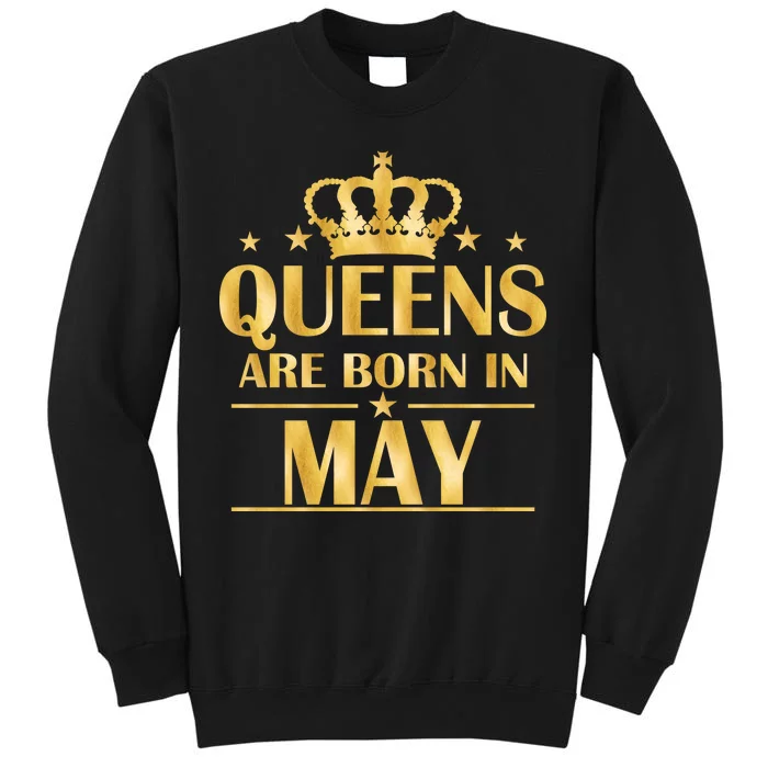 Limited Edition Queens Are Born In May Gold Print Sweatshirt