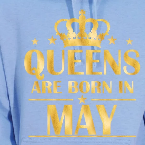 Limited Edition Queens Are Born In May Gold Print Unisex Surf Hoodie