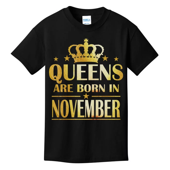 Limited Edition Queens Are Born In November Print Kids T-Shirt