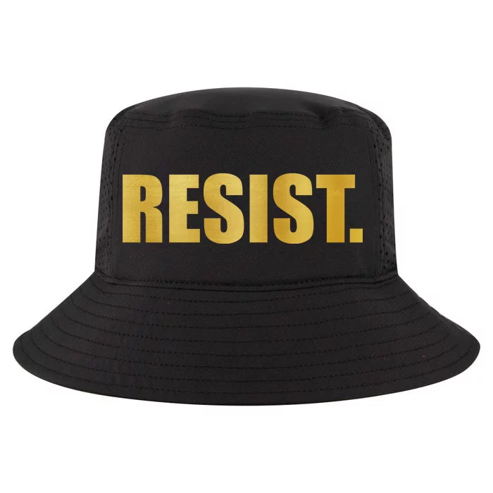 Limited Edition Resist Gold Print Cool Comfort Performance Bucket Hat