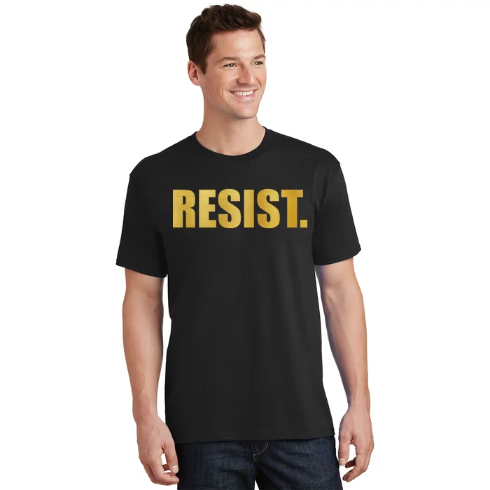 Limited Edition Resist Gold Print T-Shirt