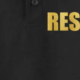 Limited Edition Resist Gold Print Dry Zone Grid Performance Polo