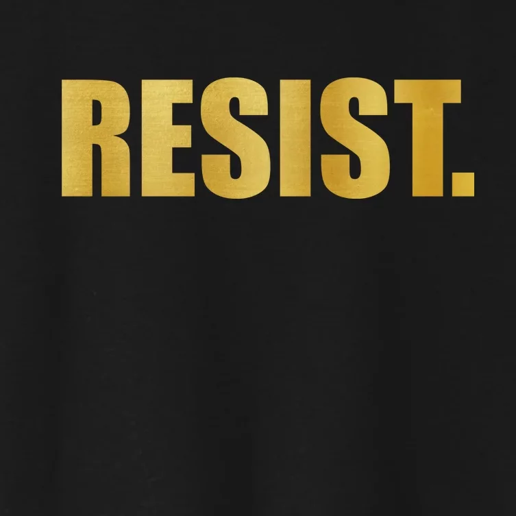 Limited Edition Resist Gold Print Women's Crop Top Tee