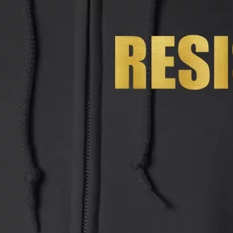 Limited Edition Resist Gold Print Full Zip Hoodie