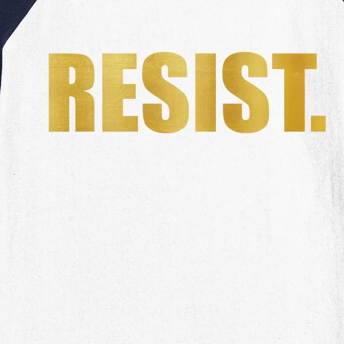 Limited Edition Resist Gold Print Baseball Sleeve Shirt