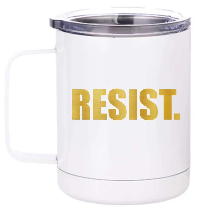 Limited Edition Resist Gold Print Front & Back 12oz Stainless Steel Tumbler Cup