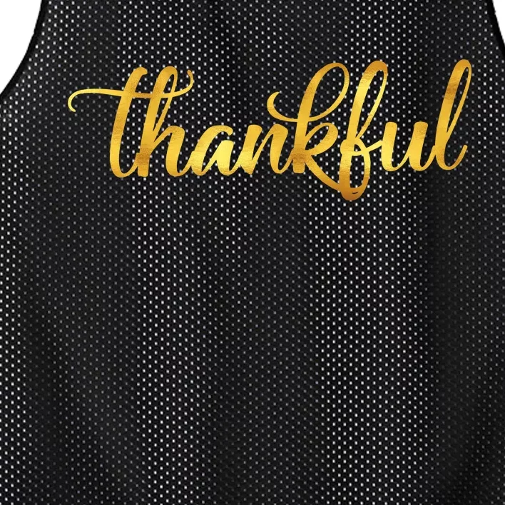 Limited Edition Thankful Thanksgiving Gold Print Mesh Reversible Basketball Jersey Tank