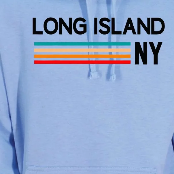 Long Island Ny Souvenir Native Long Islander Map Nyc Unisex Surf Hoodie