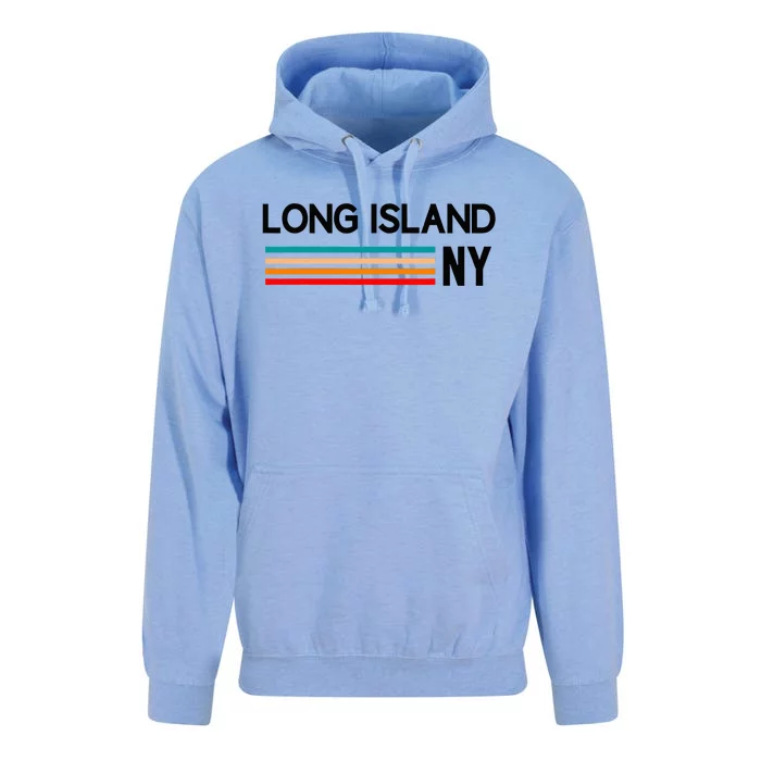 Long Island Ny Souvenir Native Long Islander Map Nyc Unisex Surf Hoodie