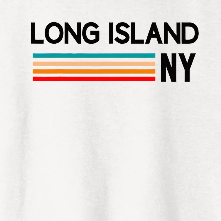 Long Island Ny Souvenir Native Long Islander Map Nyc Women's Crop Top Tee