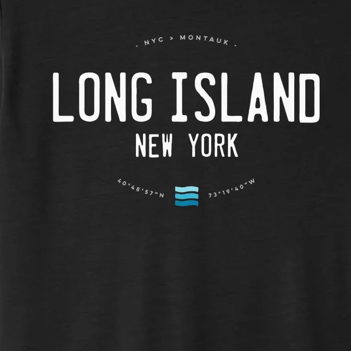 Long Island Ny Beach Waves Gift ChromaSoft Performance T-Shirt