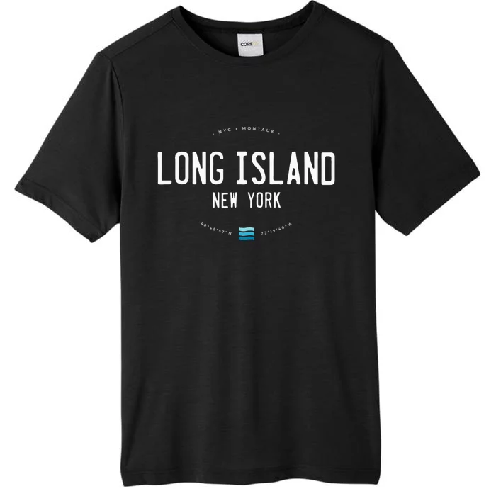 Long Island Ny Beach Waves Gift ChromaSoft Performance T-Shirt