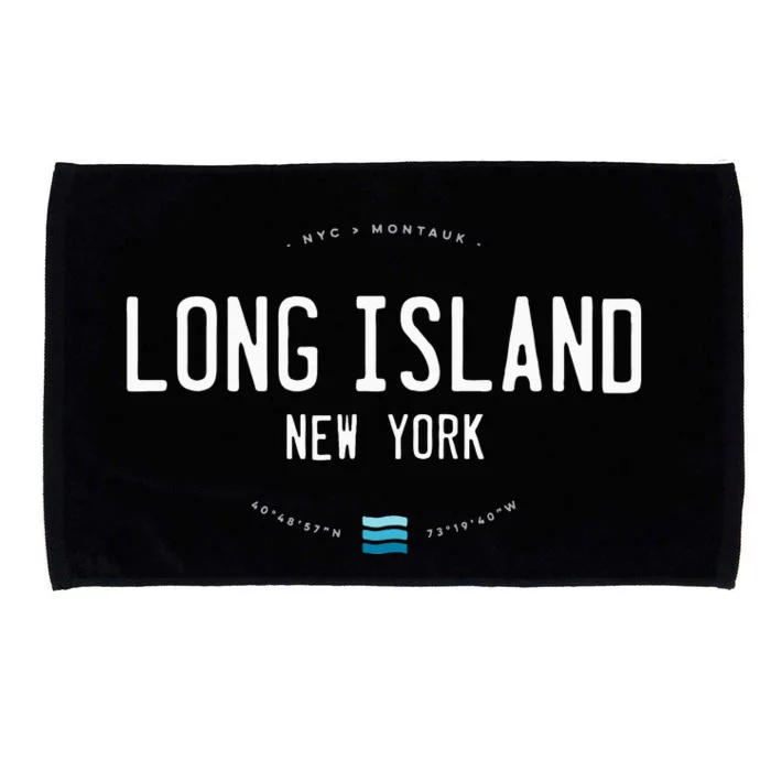 Long Island Ny Beach Waves Gift Microfiber Hand Towel