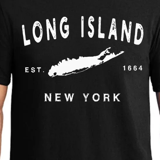 Long Island Ny Souvenir Native Long Islander Map Nyc Pajama Set