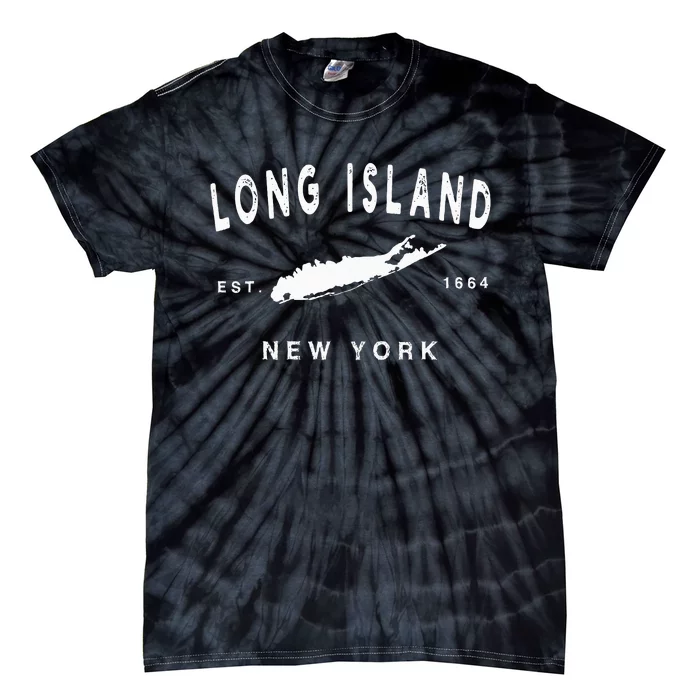 Long Island Ny Souvenir Native Long Islander Map Nyc Tie-Dye T-Shirt