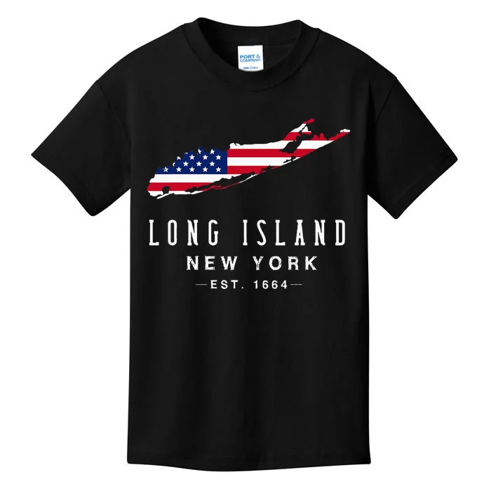 Long Island Ny Souvenir Native Long Islander Map Nyc Kids T-Shirt