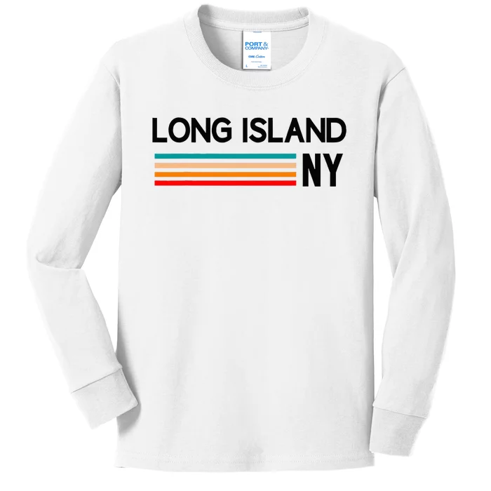 Long Island Ny Souvenir Native Long Islander Map Nyc Kids Long Sleeve Shirt