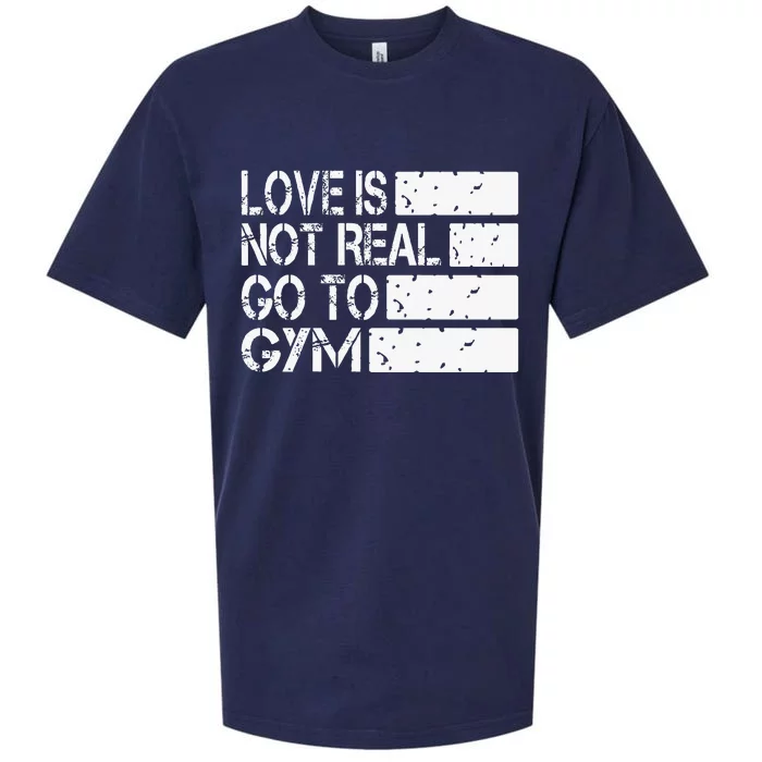 Love Is Not Real Go To Gym Funny Fitness Motivation Sueded Cloud Jersey T-Shirt