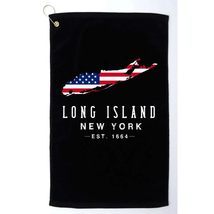 Long Island Ny Souvenir Native Long Islander Map Platinum Collection Golf Towel