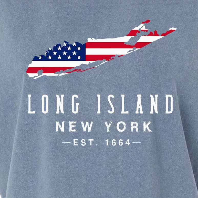 Long Island Ny Souvenir Native Long Islander Map Garment-Dyed Women's Muscle Tee