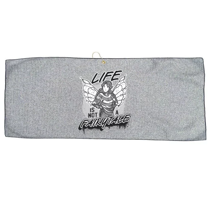 Life Is Not A Fairytale Large Microfiber Waffle Golf Towel