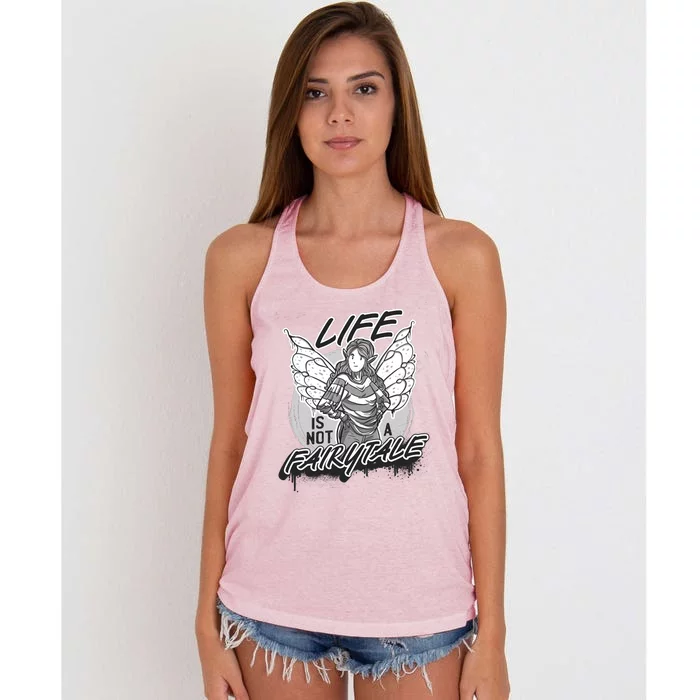 Life Is Not A Fairytale Women's Knotted Racerback Tank