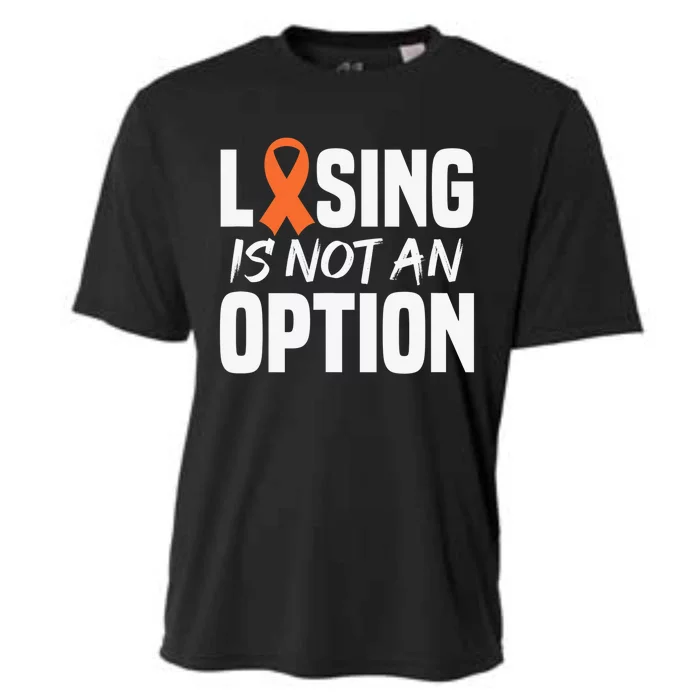 Losing Is Not An Option Leukemia Fighter Warrior Distressed Cooling Performance Crew T-Shirt