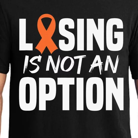 Losing Is Not An Option Leukemia Fighter Warrior Distressed Pajama Set