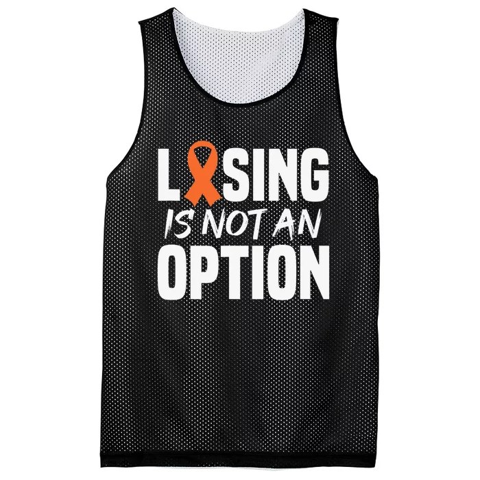 Losing Is Not An Option Leukemia Fighter Warrior Distressed Mesh Reversible Basketball Jersey Tank