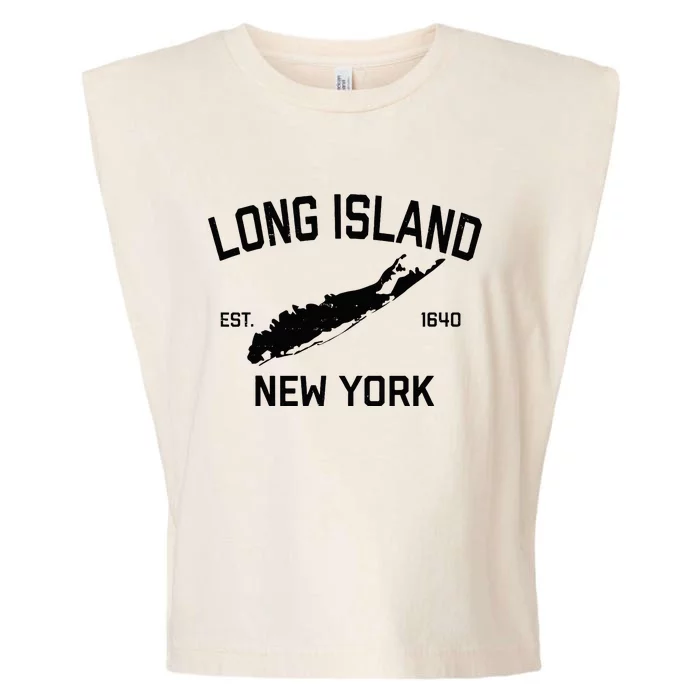 Long Island Ny Souvenir Native Long Islander Map Nyc Garment-Dyed Women's Muscle Tee