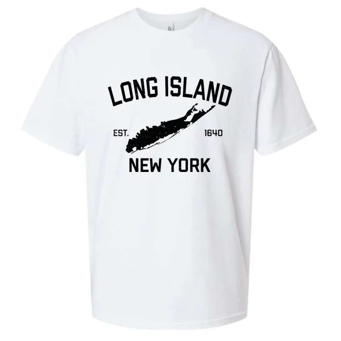 Long Island Ny Souvenir Native Long Islander Map Nyc Sueded Cloud Jersey T-Shirt