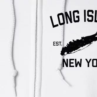 Long Island Ny Souvenir Native Long Islander Map Nyc Full Zip Hoodie