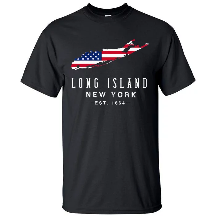 Long Island NY Souvenir Tee Native Long Islander Map NYC Tall T-Shirt