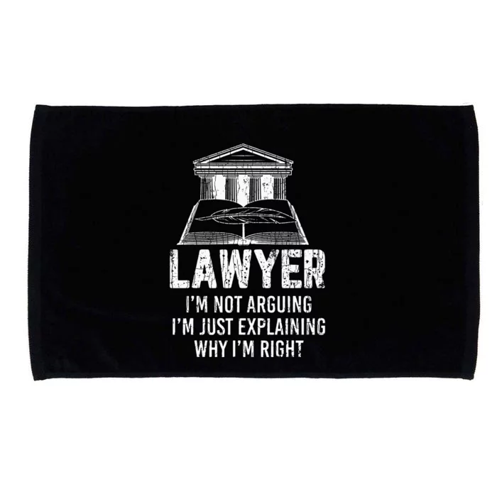 Lawyer IM Not Arguing Funny Attorney Law School Graphic Microfiber Hand Towel