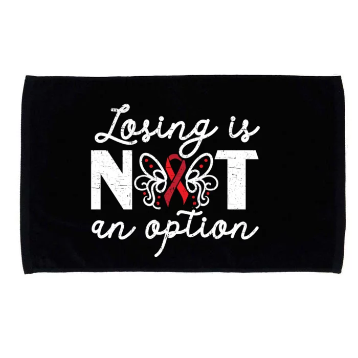 Losing Is Not An Option Brain Aneurysm Aneurysm Awareness Gift Microfiber Hand Towel