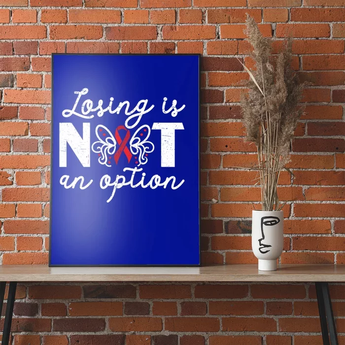 Losing Is Not An Option Brain Aneurysm Aneurysm Awareness Gift Poster