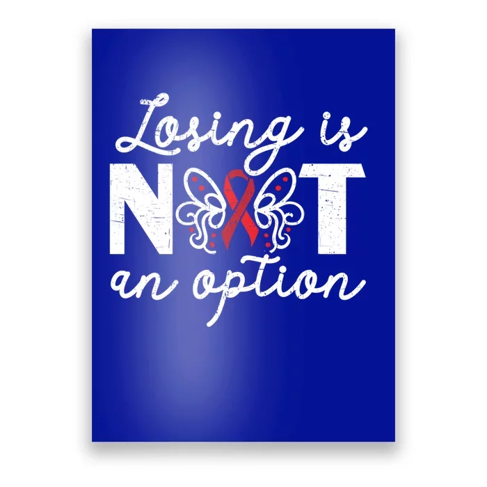 Losing Is Not An Option Brain Aneurysm Aneurysm Awareness Gift Poster