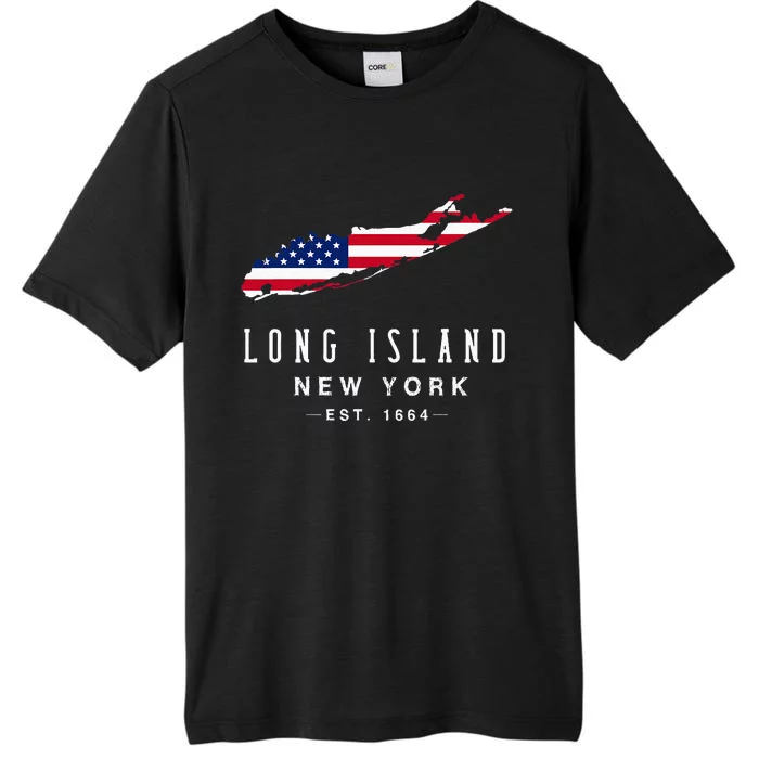 Long Island Ny Souvenir Native Long Islander Map Nyc ChromaSoft Performance T-Shirt