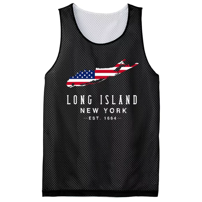 Long Island Ny Souvenir Native Long Islander Map Nyc Mesh Reversible Basketball Jersey Tank