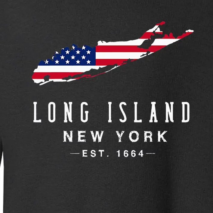 Long Island Ny Souvenir Native Long Islander Map Nyc Toddler Sweatshirt