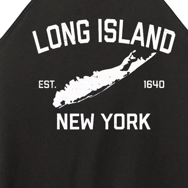 Long Island Ny Souvenir Native Long Islander Map Nyc Women’s Perfect Tri Rocker Tank