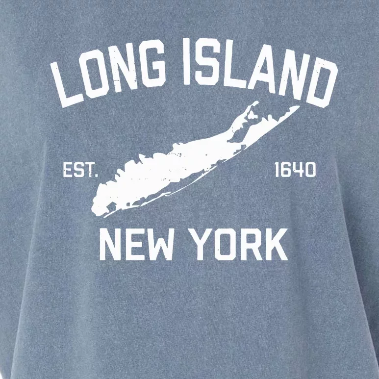 Long Island Ny Souvenir Native Long Islander Map Nyc Garment-Dyed Women's Muscle Tee