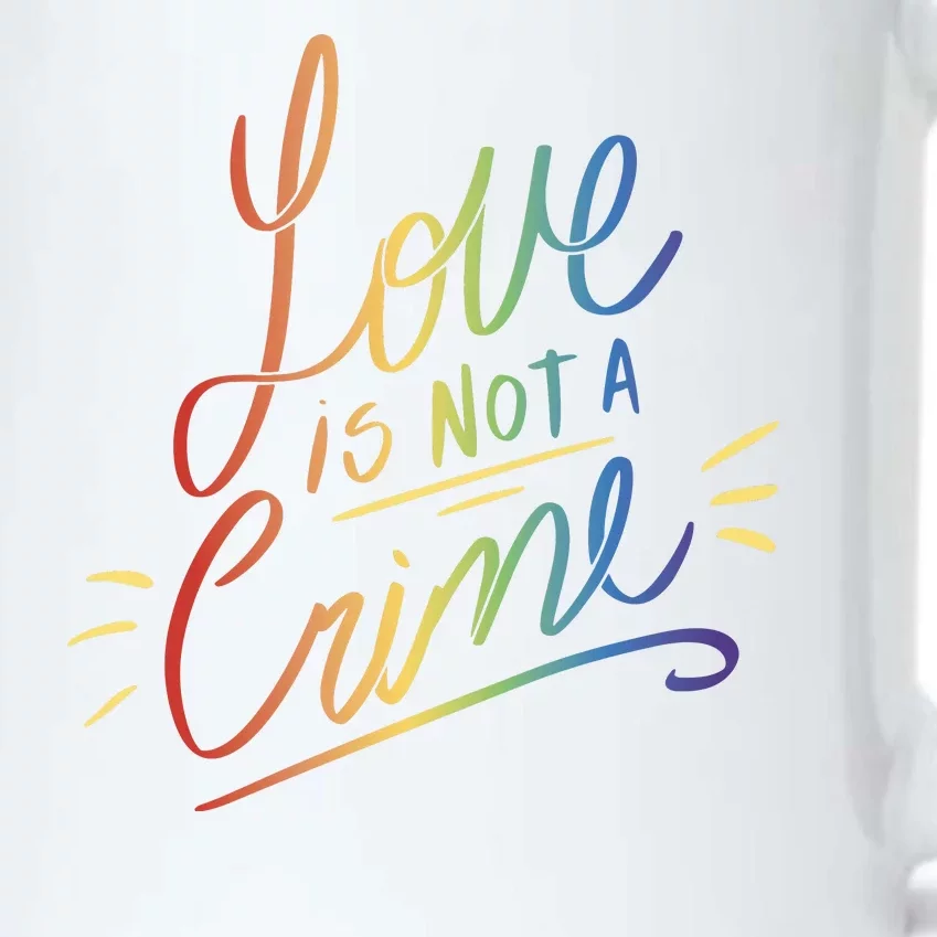 Love Is Not A Crime LGBTQ Pride Month Black Color Changing Mug